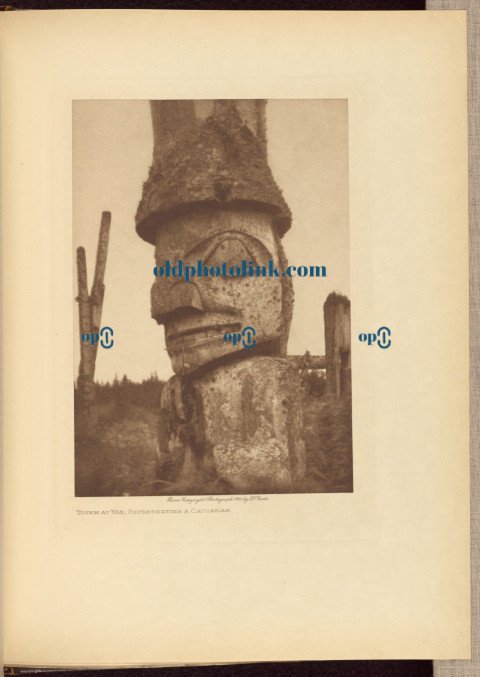 Totem at Yan, Representing a Caucasian 1915