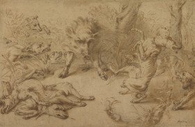 A Wild Boar at Bay 1620