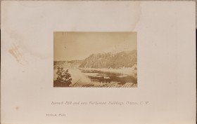 Barrack Hill and New Parliament Buildings, Ottawa, C W 1866