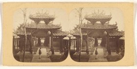 Canton  Entrance to the Temple of the Five Genii 1860