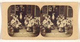 Canton  Group of Chinese Ladies of Rank Dressed in Evening Costume 1858