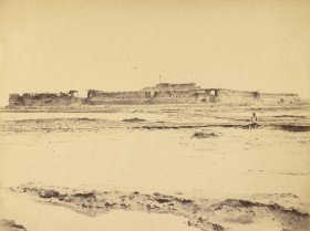 Exterior of the North Fort Peiko River Showing the English and French Entrance, August 21, 1860