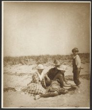 Family of Four at the Beach 1900