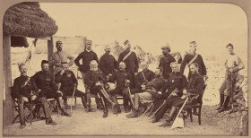 Group  Lieutenant General Sir S  J  Browne and staff with Generals Macpherson 1878