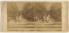 Interior View of the large Iron Sugar Warehouse at Havana  1860