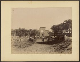 (Karnak) Avenue des Beliers & Propylone du Ptolemee Evergete 1870