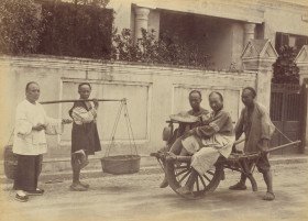 Passenger Wheelbarrow, Shanghai 1870