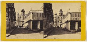 The Fish Market at Havana from the Calle de Tacon, with the Cathedral of Columbus in the distance  1862